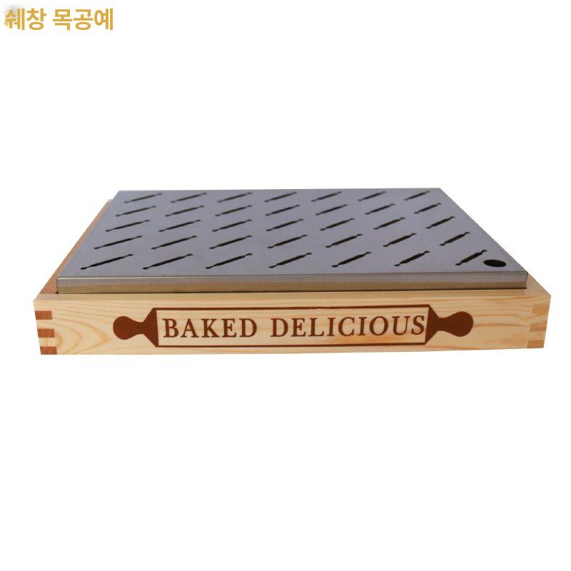 손잡이 우드트레이 스텐사각트레이 빵트레이 주방용 카페쟁반 업소용쟁반 이미지 6
