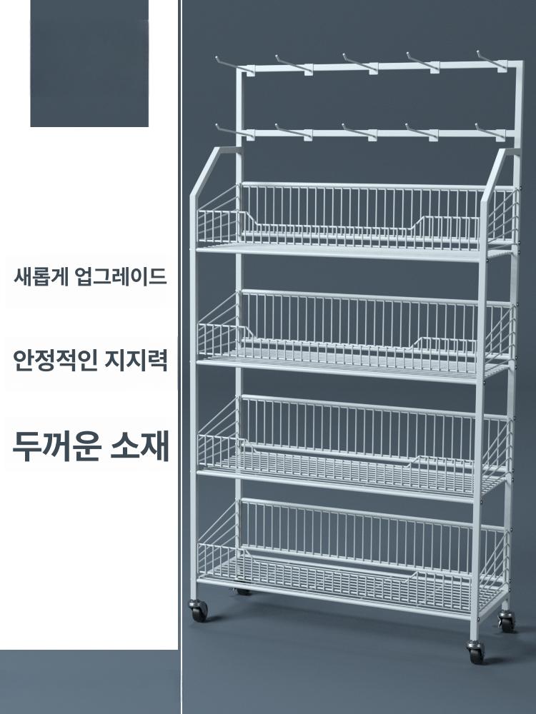 편의점 간식진열대 디스플레이 카운터 바퀴 다용도 진열장 매점 수납 랙 간식판매대 - 상세 이미지 2