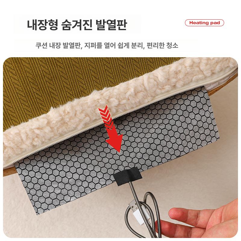 보온 겨울고양이집 실내 난방 반려동물 사계절 겨울집 하우스 숨숨집 방한 - 상세 이미지 3
