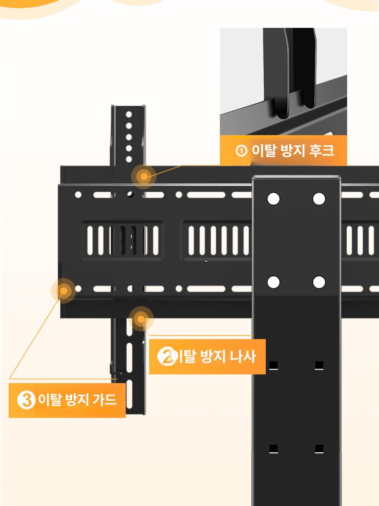 이동식 모니터거치대 스크린암 철제 유압식 회의실 듀얼 스탠딩형 무빙 상하 카트 - 상세 이미지 4