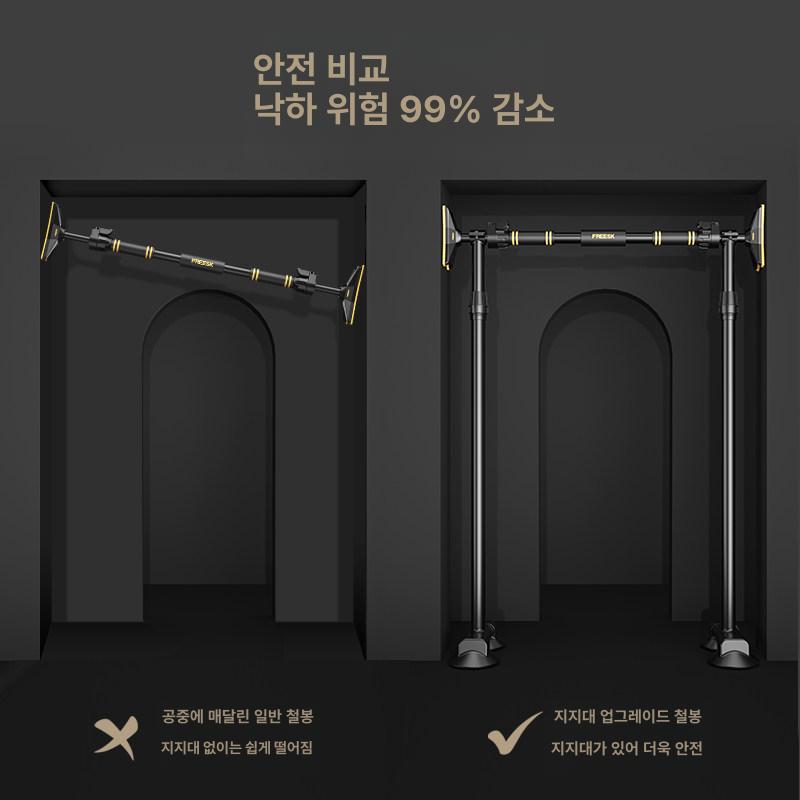 실내철봉 풀업바 치닝디핑 도어짐 문틀철봉 친업 매달리기 가정용철봉 턱걸이봉 - 상세 이미지 3