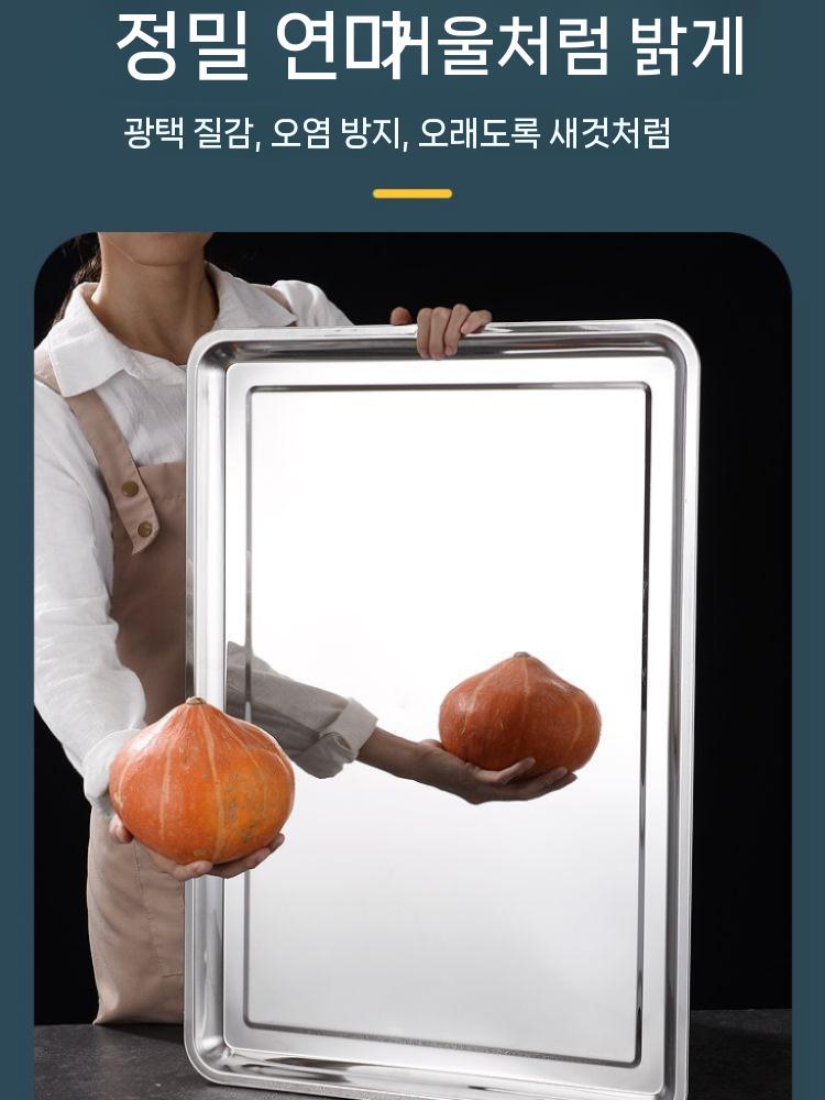 원형 손잡이 직사각 서빙 업소용 대형 나무쟁반 식당 트레이 카페 우드 논슬립 스텐 원목 - 상세 이미지 2
