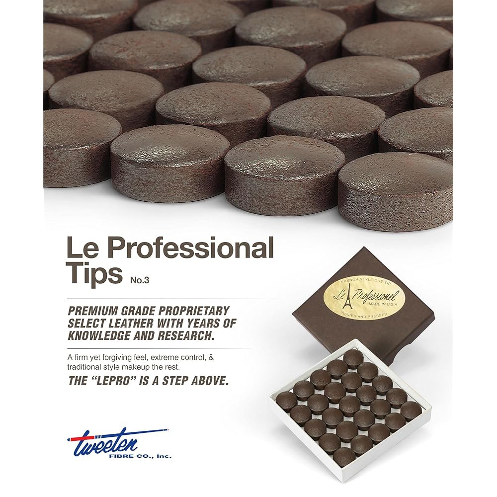 Tweeten Le Pro 당구 풀 큐 팩 12개 팁 - 12mm, 13 mm pack of 5 - 상세 이미지 2