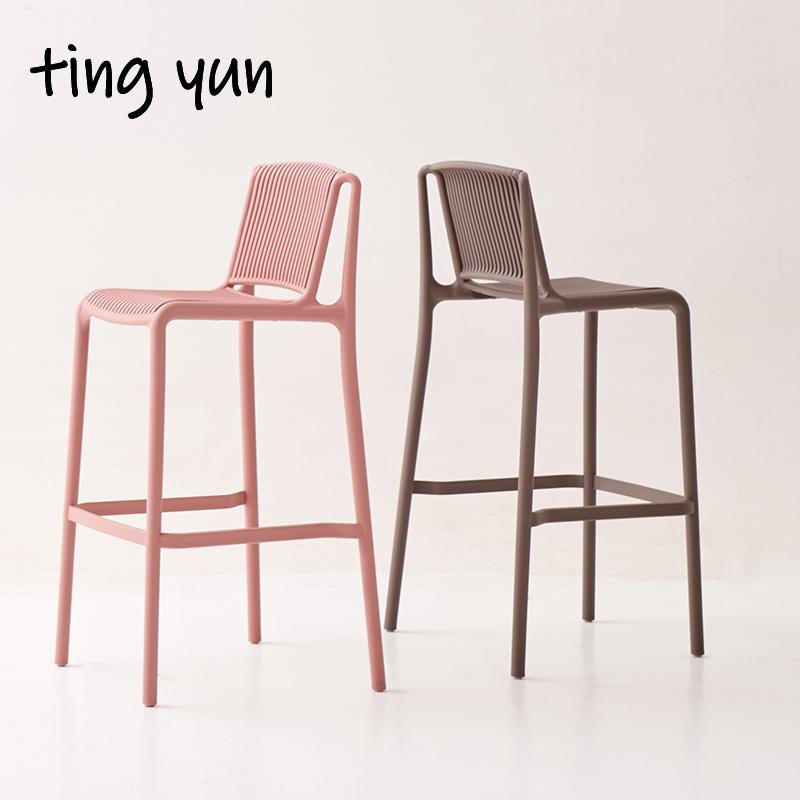 플라스틱 의자 바체어 인테리어 북유럽 하이체어 식탁 업소용 모던 카페 아크릴 가구 - 상세 이미지 4