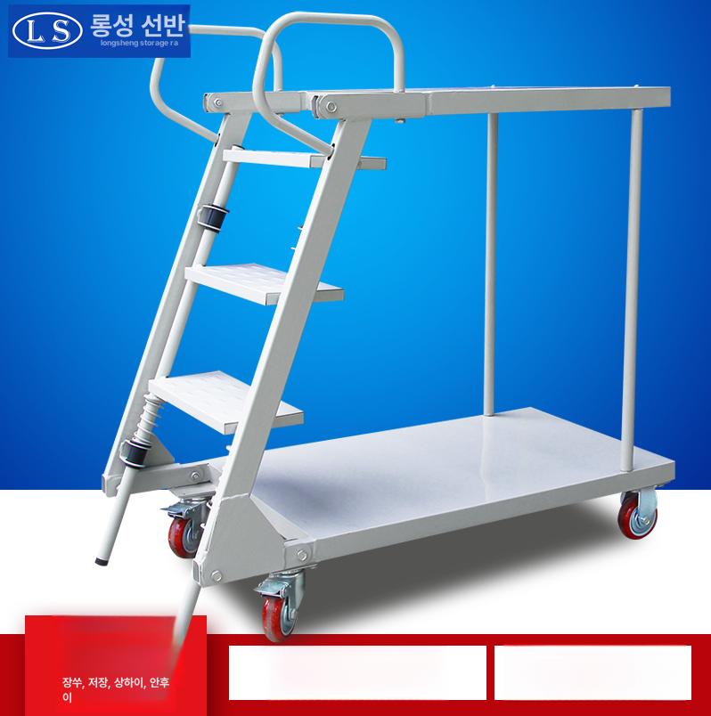 이동식 바퀴달린사다리 공장 지지대 가정용사다리 현장 계단식 안전난간 작업용 - 상세 이미지 2
