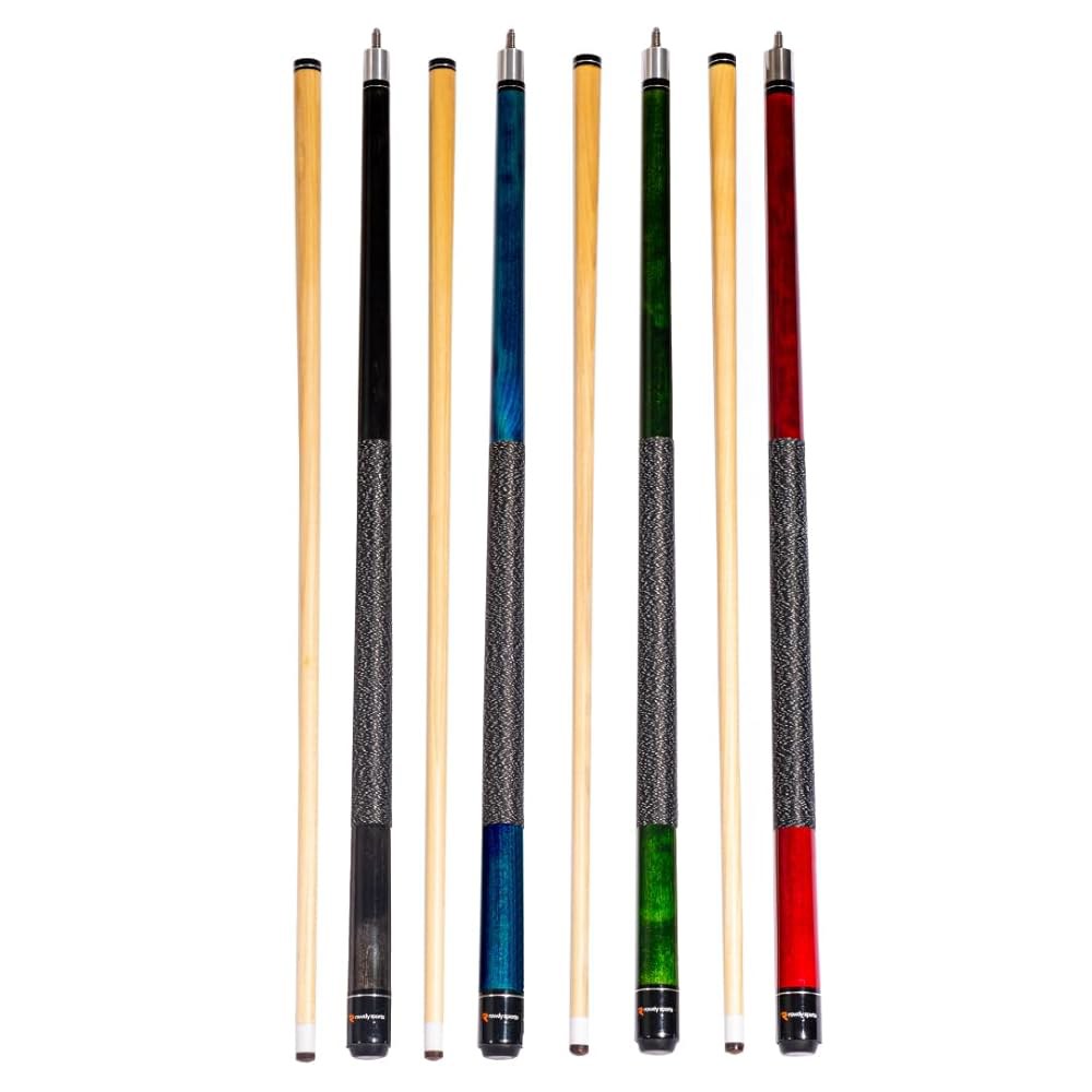 Rowdy Sports Ash 목재 포켓볼 당구 블루, 레드 하우스 13mm 세트 10.2-144.8cm(4-57인치) - 아름다운 블랙, 나무 색상의 스틱 바 팁 591.5ml( - 상세 이미지 2