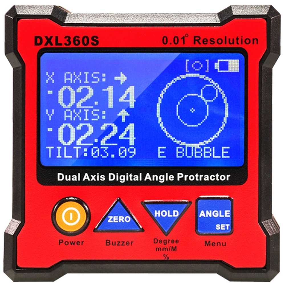 전자 디지털 각도기 경사 2축 용 측정기 각도 DXL360 이미지 6