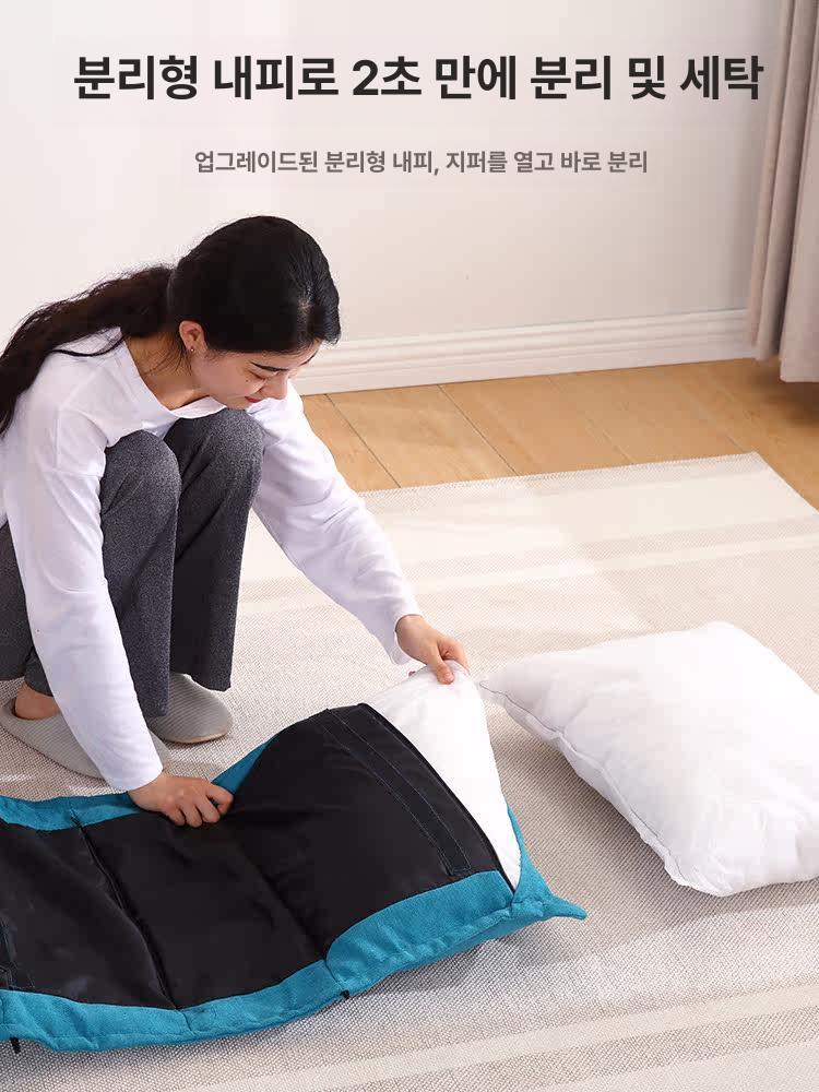 1인용 좌식안락의자 푹신한 쿠션 거실 편한 쇼파 팔걸이 수유의자 휴식용 독서용 - 상세 이미지 5