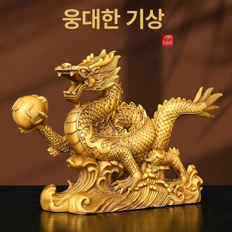 황동 장식품 개업선물 사무실 황금 인테리어 금두꺼비 호랑이 풍수지리 복 잉어 - 상세 이미지 2