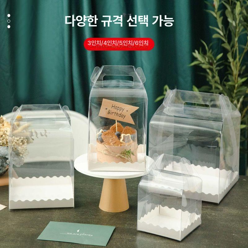 머핀 투명상자 쿠키 삼각형박스 용기 사각 조각케이크상자 포장박스 미니투명케이스 - 상세 이미지 5