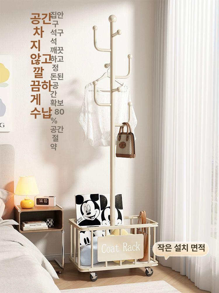 심플 기역자행거 침실 코트랙 받침대 디자인 베이스 수납 코너형 헹거 - 상세 이미지 3