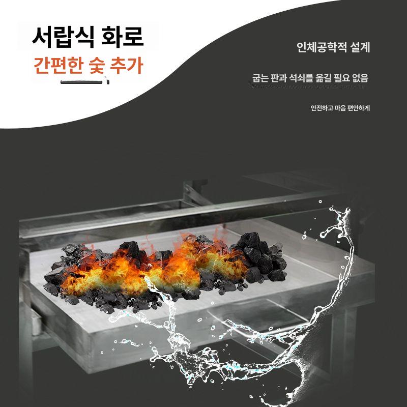 뒤집기 바베큐그릴 숯불 통구이 바비큐 스텐 생선구이 회전식 닭고기 석쇠 그릴판 - 상세 이미지 2