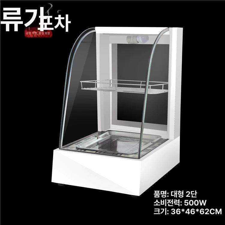 가열 쇼케이스 화이트 핫도그 에그타르트 캐비닛 플랫 보온 홑겹 쇼캐이스 진열대 - 상세 이미지 4