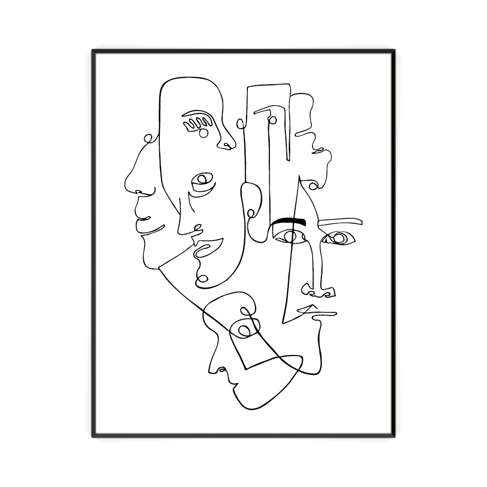 제로팅 추상 일러스트 077 명화 그림 액자 인테리어 AIP77E29 - 상품 이미지