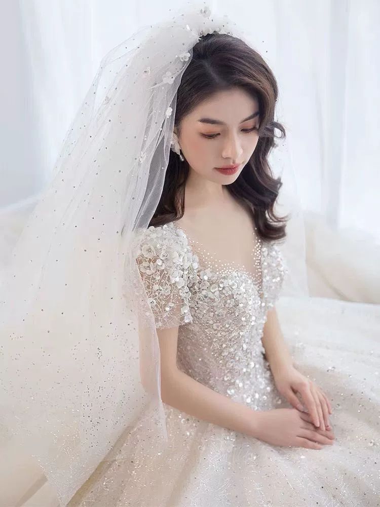 새틴 반팔드레스 이브닝 원피스 스몰셀프웨딩 파티 스몰웨딩드레스 만삭 결혼예복 - 상세 이미지 4