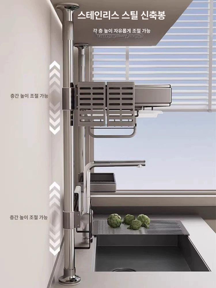 접시 창틀식기건조대 싱크대정리 그릇 걸이형 창문형 보관 부엌 설치 배수 걸이식 - 상세 이미지 3