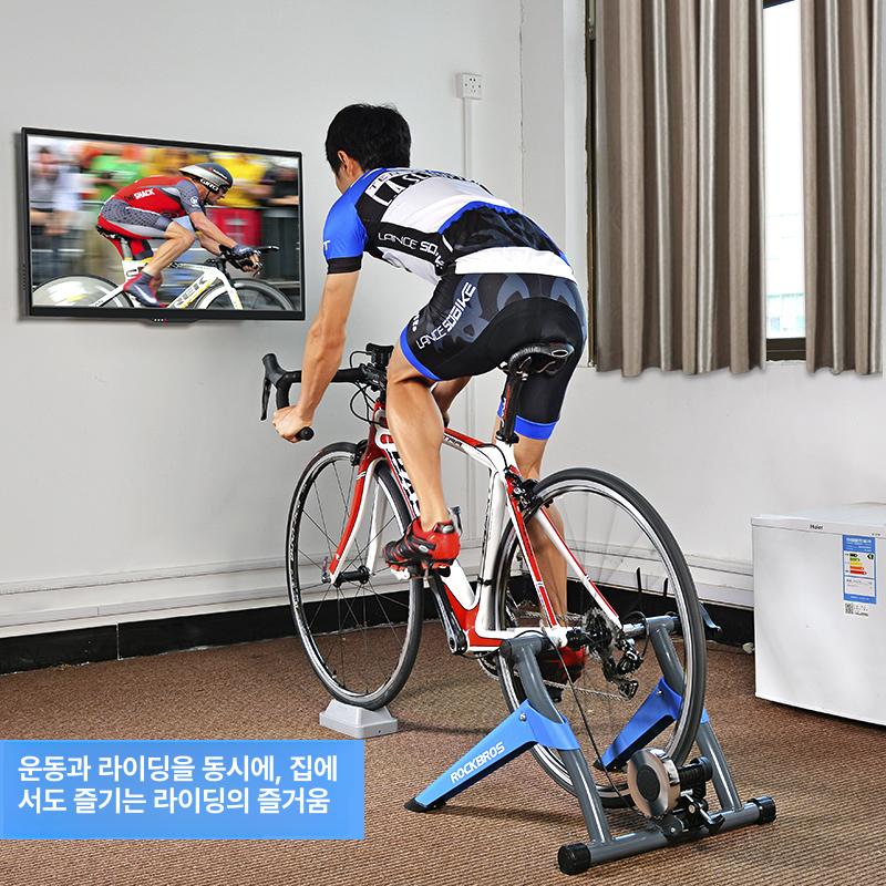 받침대 고정로라 사이클링 실내사이클 거치대 훈련 스마트로라 매트 앞바퀴받침 보관 - 상세 이미지 4