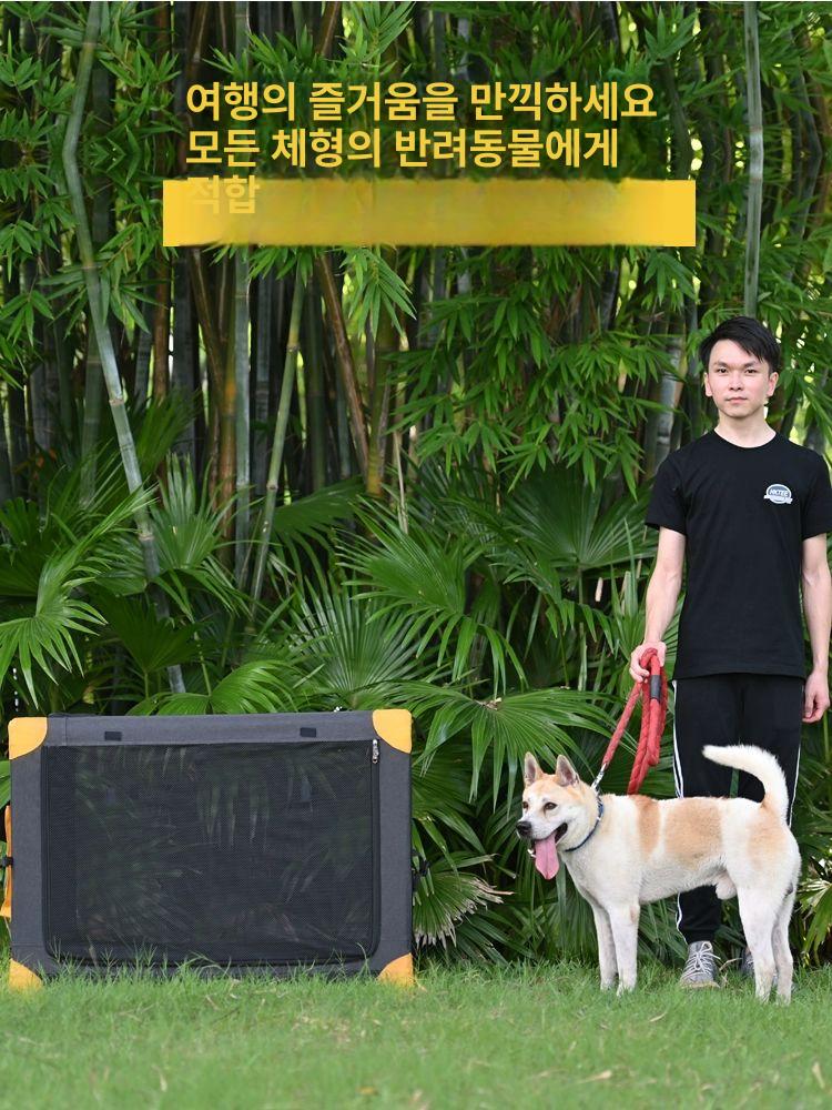 소프트 차량용 강아지켄넬 반려견 기내용 바퀴 여행용 대형 애견이동가방 - 상세 이미지 4