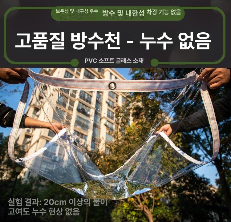 투명 창문방풍비닐 외풍차단 보온 우풍차단 벨크로 비닐천막 지퍼식 현관바람막이 - 상세 이미지 4