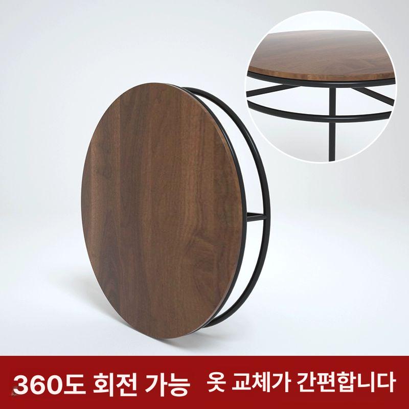 원형 스탠드행거 선반 회전행거 의류 회전식 회전형 수납 디스플레이 매장용 전시대 - 상세 이미지 2
