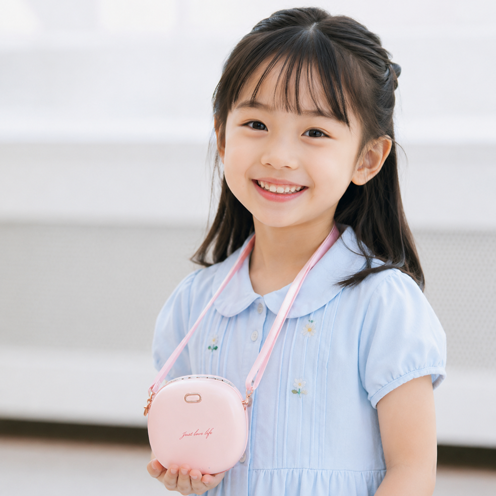 목풍기 선풍기 유아 목걸이 아기 유모차 목걸이 목에거는 손풍기 어린이 — 마무리