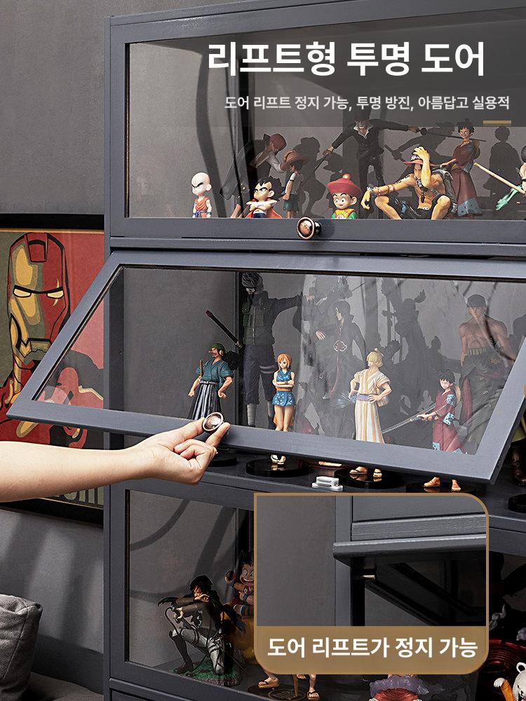 전시대 진열대 디스플레이 계단식 조명 전시장 피규어장식장 정리함 레고진열장 - 상세 이미지 5
