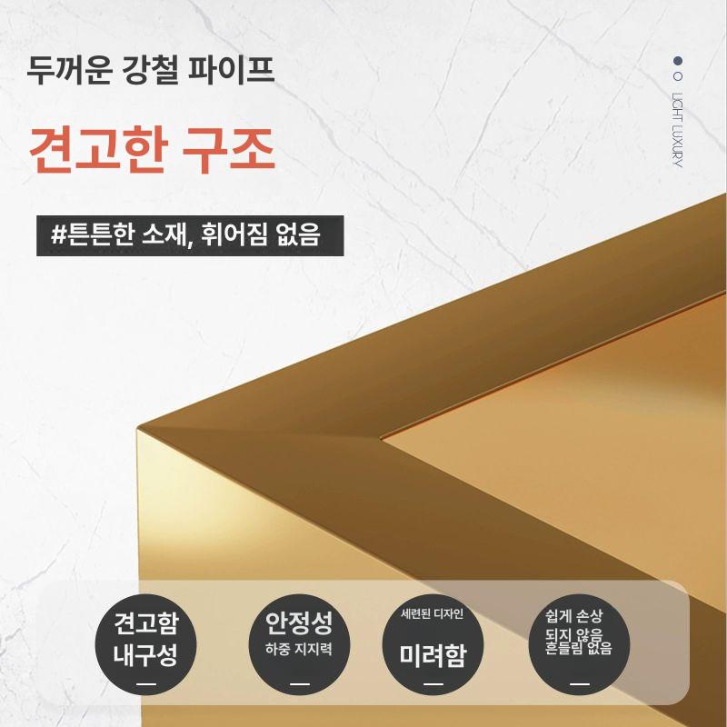 골드 이동테이블 원형 확장형 라운드 다용도 식탁 커피숍 웨건 식당 호텔 인테리어 - 상세 이미지 5