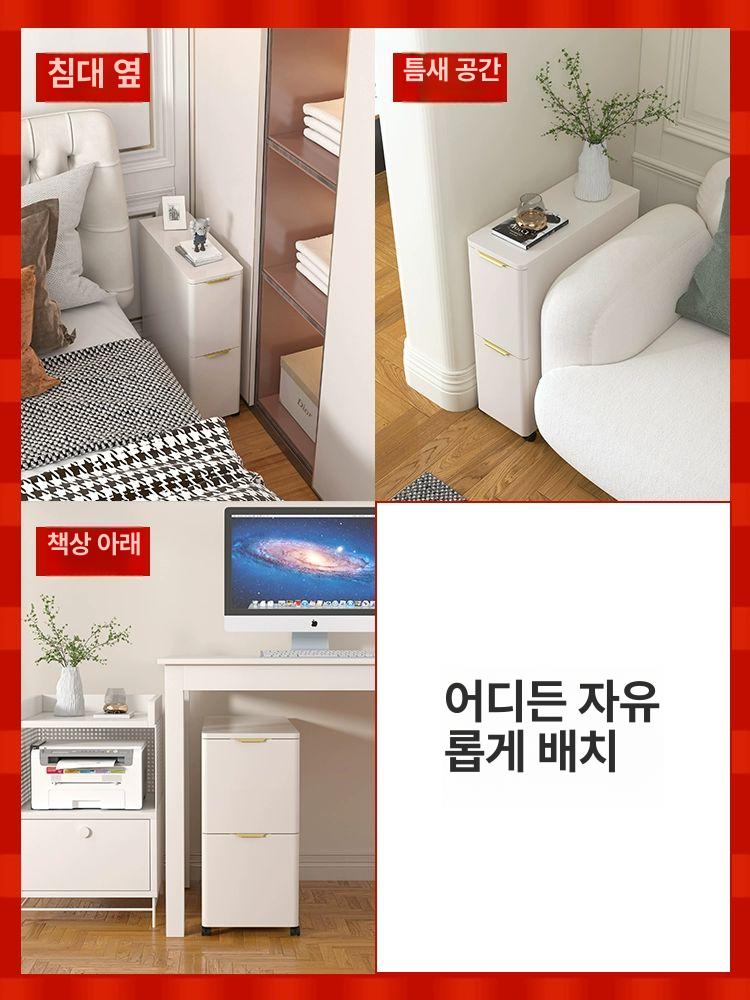 폭좁은 캐비닛 무도어 틈새장 서랍장 슬림장 틈새수납장 캐비넷 선반 수납함 - 상세 이미지 4