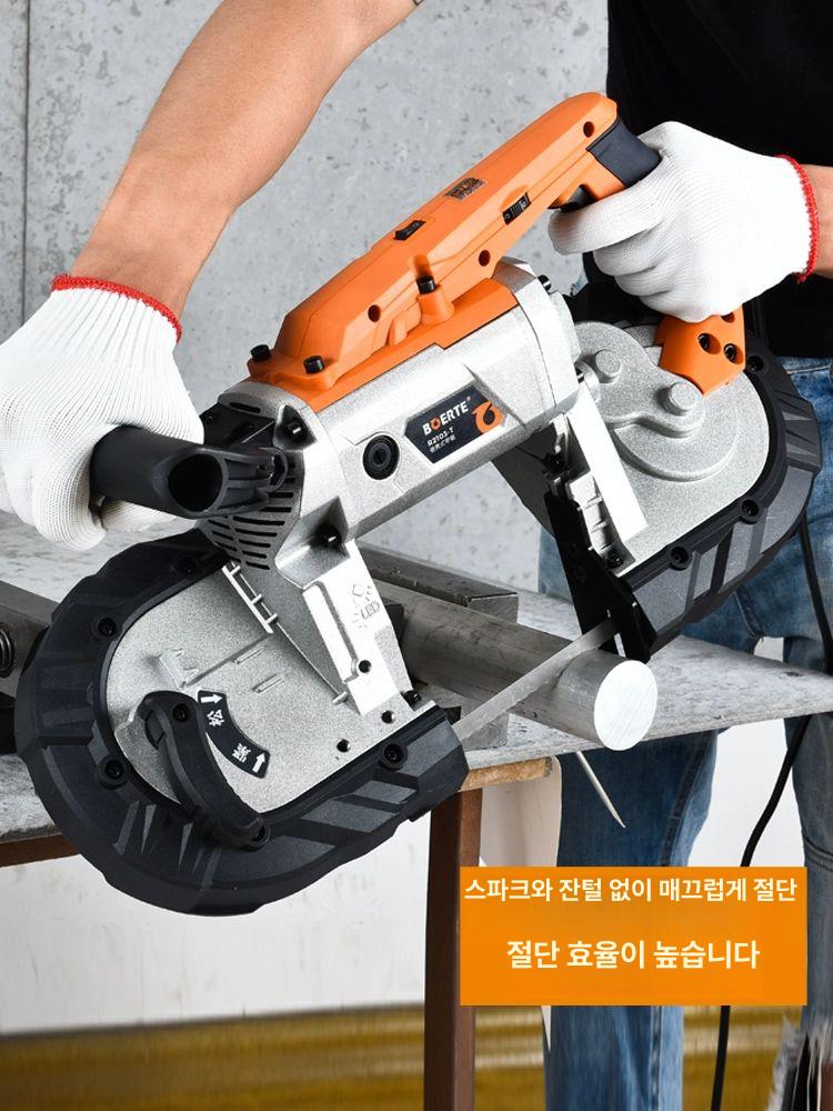 톱날 밴드쏘 컷팅기 철근 커팅기 각도 톱기계 금속절단기 철판 공구 목공용 가공 - 상세 이미지 4
