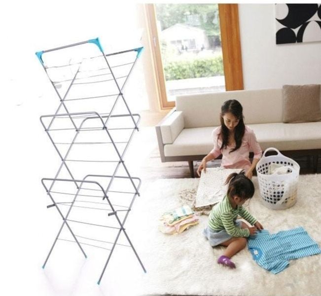 가정용 빨래건조대 대형 접이식 옷걸이 베란다 수건 발코니 행거 빨래대 실내건조대 - 상세 이미지 2