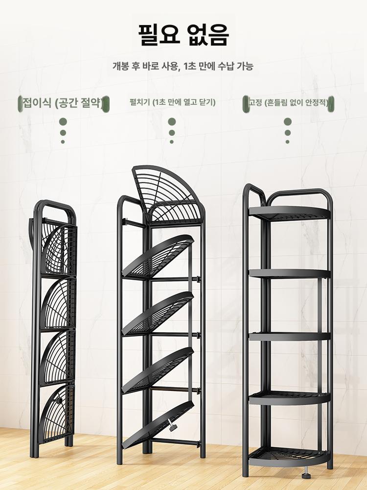 코너 선반장 모듈 팬트리 높이 무볼트 수납선반 랙 조립 앵글 다용도선반 철제선반 - 상세 이미지 5