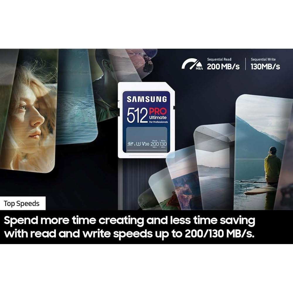 삼성 PRO 얼티밋 풀사이즈 메모리 카드 /USB 3.0 리더, 64GB SDXC, 최대 200MB/s, 4K UHD, UHS-I, C10, U3, V30, DSLR용 A2, 미러 - 상세 이미지 3