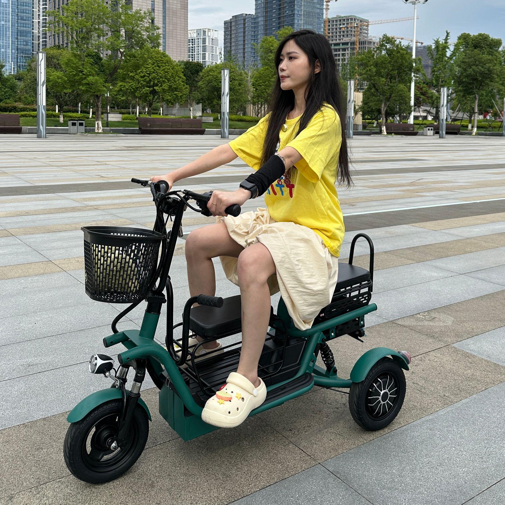 노인 삼륜성인용세발전기자전거 여성 출퇴근용 삼륜전기자전거 배터리 팬텀 이미지 6