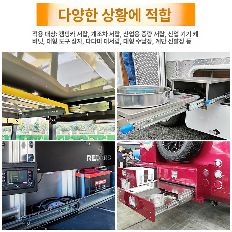 슬라이드 고하중레일 선반 가구 잠금 교체 고강도 댐퍼 목공 부속 리니어 브래킷 부품 - 상세 이미지 2