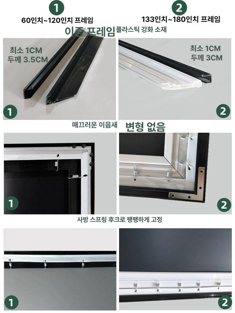 벽부착 빔스크린 영화 베젤 홈시어터 고정 대화면 차단 가장자리 프로젝터용 천장 - 상세 이미지 4