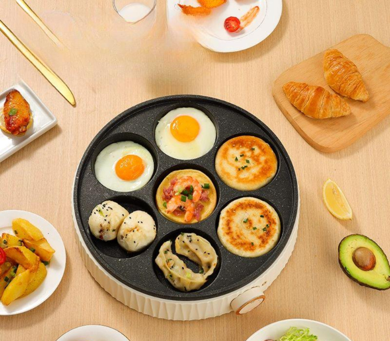 브런치 다용도 계란후라이팬 오믈렛 계란프라이팬 조식 불판 전기후라이팬 계란팬 - 상세 이미지 3