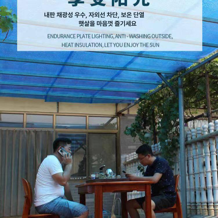 비가림 폴리카보네이트 롤 렉산골판 캐노피 창고 두께 차양 복층렉산 평판 주차장 - 상세 이미지 3