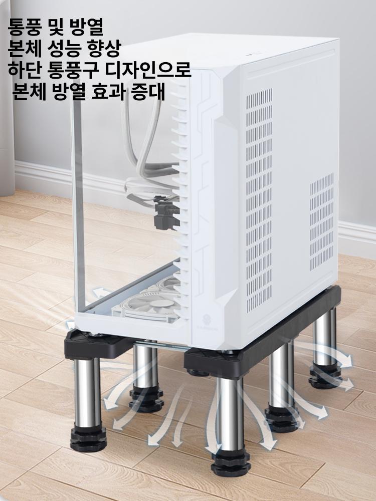 pc본체 본체받침대 높이조절 보관 리프팅 바퀴 정리공간 수납장 사이즈 게이밍 사무실 - 상세 이미지 2