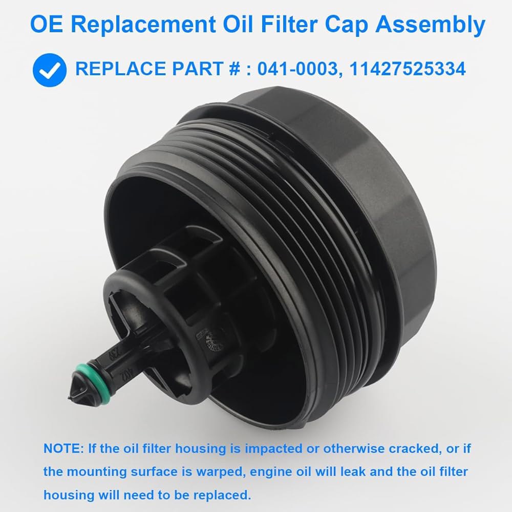 Oil Filter Housing Cap, Replace 041-0003, 11427525334, 11 42 7 525 334 Compatible with BMW 128i 135i - 상세 이미지 2