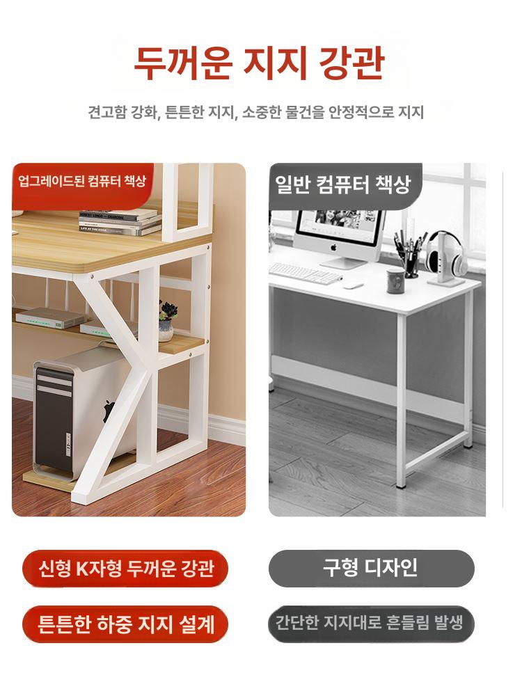 미니멀 컴퓨터방책상 다용도 거실 미니책상 사무실 수납 학생 데스크 컴퓨터책상 심플 - 상세 이미지 3