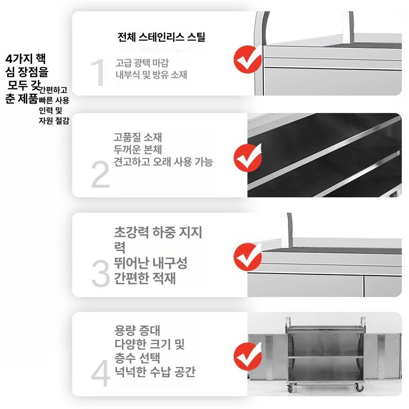 급식 병원배식카 서빙카트 밀차 밥차 운반카트 식판운반 학교 호텔 - 상세 이미지 5