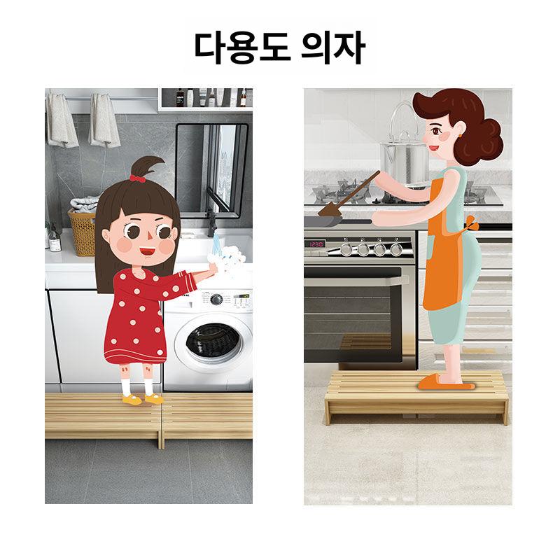 히노끼 욕실발판 주방 나무 욕실원목발판 화분발판 디딤대 발코니 편백 깔판 원목매트 - 상세 이미지 4
