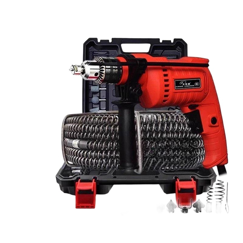 공구 화장실 하수구뚫는기계 준설 배관청소 스프링청소기 전기 파이프 하수구스프링 - 상품 이미지