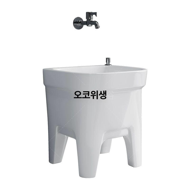 수채 밀대걸레 화장실 배수구 위생 세척대 싱크대 대걸레통 바닥 막대 물걸레 - 상세 이미지 4