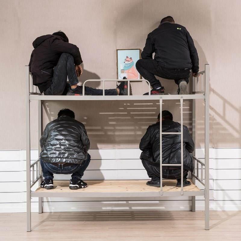 조립식 이층 침대 기숙사 게스트하우스 튼튼한 원목 학생용 휴게실 복층 철제 벙커 - 상세 이미지 2