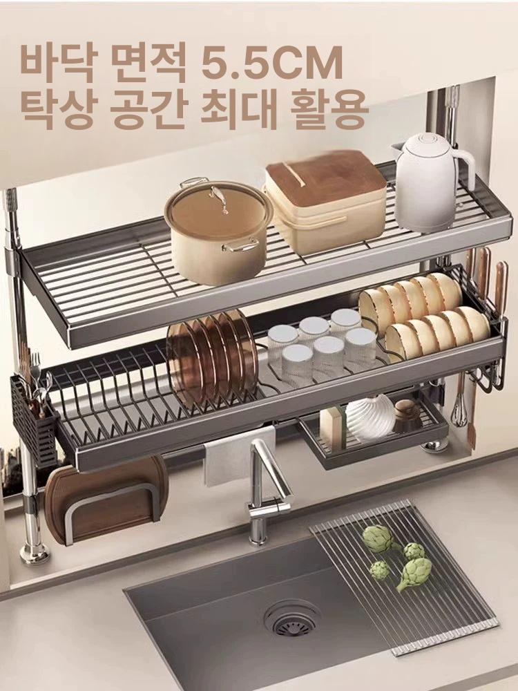 접시 창틀식기건조대 싱크대정리 그릇 걸이형 창문형 보관 부엌 설치 배수 걸이식 - 상세 이미지 5