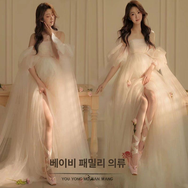 예쁜 만삭촬영드레스 만삭화보 임부복 스냅 컨셉 만삭촬영원피스 만삭사진옷 여성 - 상세 이미지 3