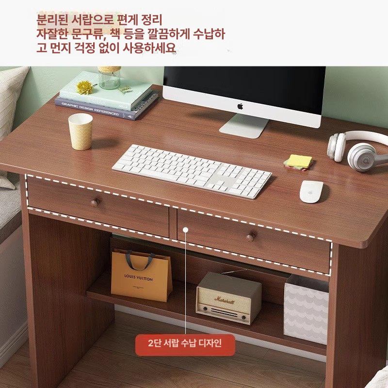 조립식 컴퓨터책상 학생용 원룸 공부 사무실 일자형 수납 컴퓨터용 자취방 철체 - 상세 이미지 3