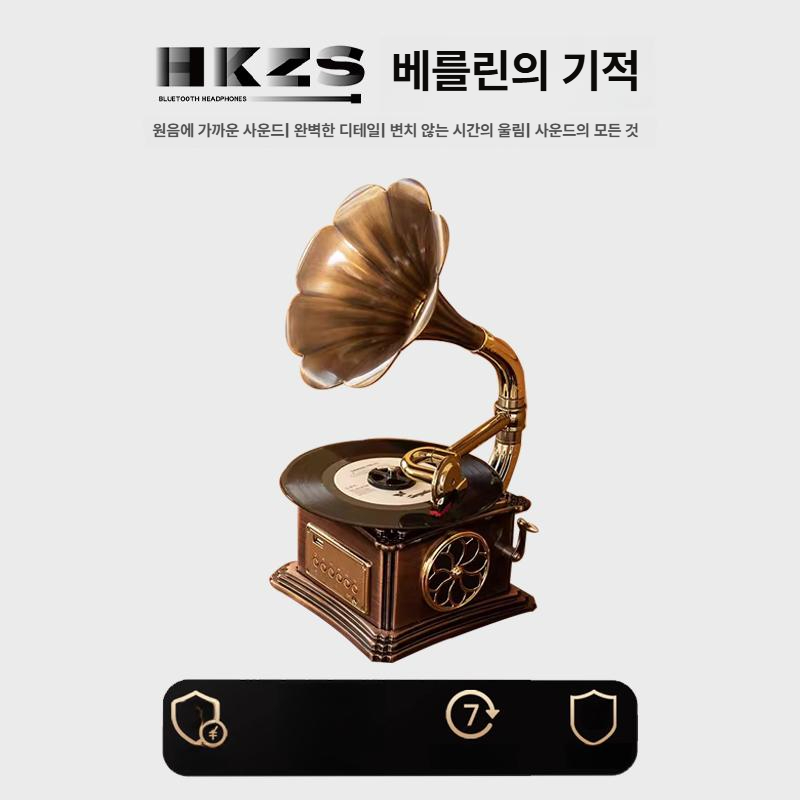 레트로 턴테이블 빈티지 lp플레이어 엘피 블루투스스피커 오디오 라디오 인테리어 - 상세 이미지 2