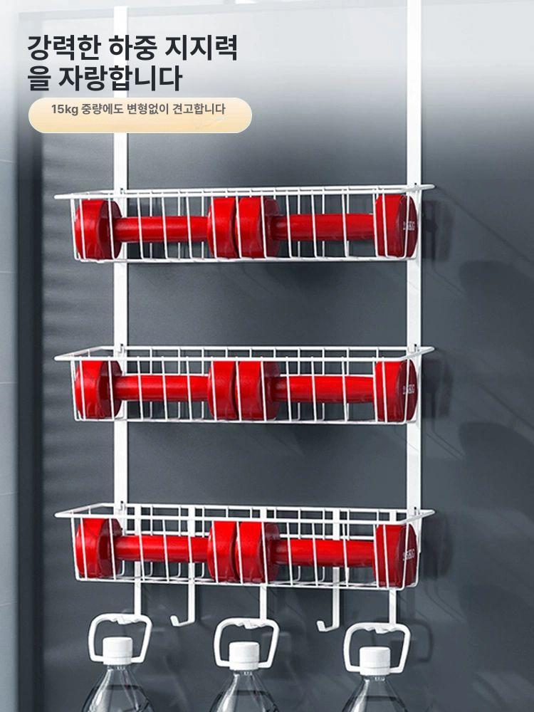 못없이 다용도걸이 도어 현관 접착식 벽고리 보관랙 수납 모자걸이 가방걸이 이미지 6